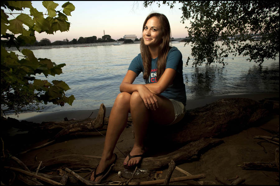 environmental portrait of a young woman on theodore roosevelt island