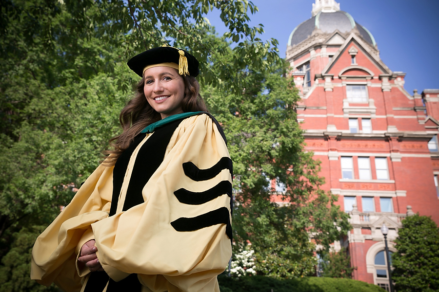 Hopkins dome graduation portrait